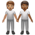 🧑🏽‍🤝‍🧑🏾 people holding hands: medium skin tone, medium-dark skin tone display on Apple